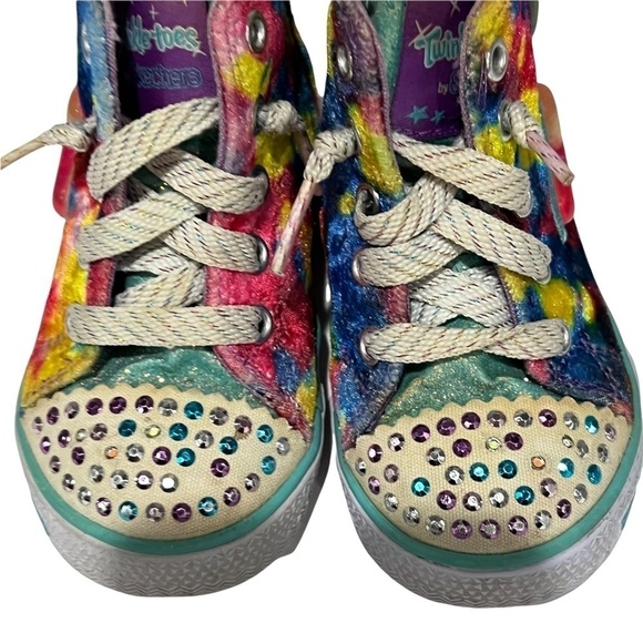 Skechers Twinkle Toes Light Up High Top Sneakers Size 6 Girl’s - Picture 5 of 10